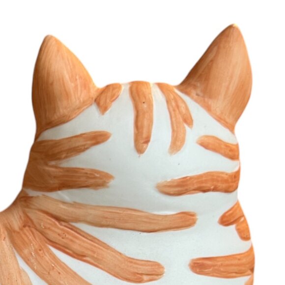 Vtg SILVESTRI Pottery Cat Artist Mary Lake-Thompson Taiwan 9" long - Picture 8 of 13